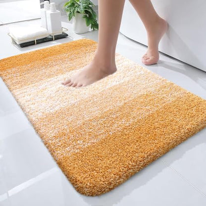 OLANLY Small Bathroom Rugs 24x16, Extra Soft Absorbent Microfiber Bath Rugs