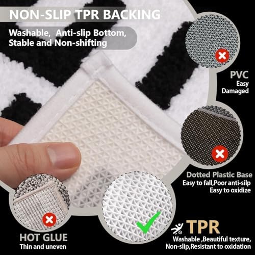 KOEXM Get Naked Bath Mat Long Runner Mat Cute Bathroom Rugs Funny