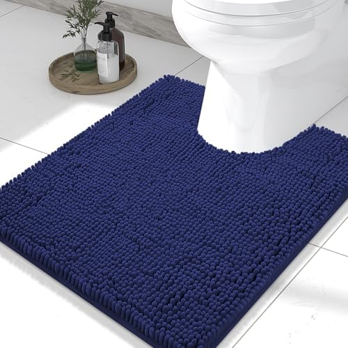 Smiry Toilet Rugs U-Shaped 24x20, Extra Soft Absorbent Contoured Bath Mat