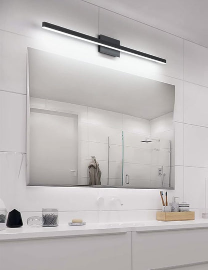 Joossnwell LED Vanity Light Black 47.2inch Modern Bathroom Lighting Fixtures Over Mirror Aluminum Wall Lights 30W 6000K