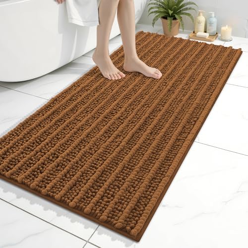 Arotive Bathroom Rugs Mat 47x24, Soft Absorbent Chenille Shaggy Bath Mat