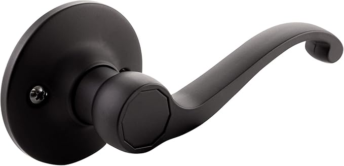 Design House 779207 Scroll Dummy Door Lever Matte Black