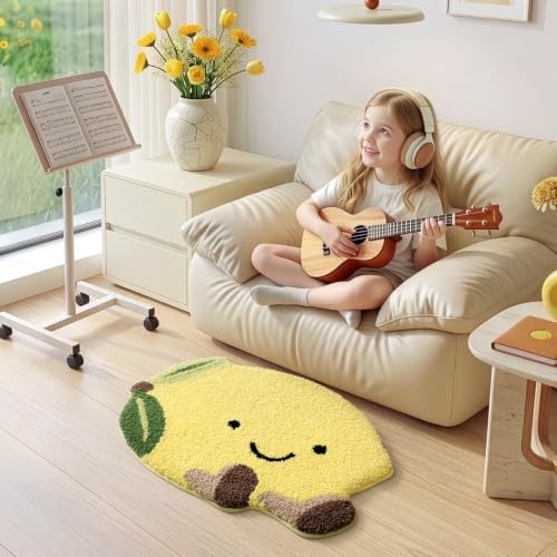 LUMI Cute Bathroom Rug, Absorbent Non Slip Bath Mat, 20.5"x29", Lemmy