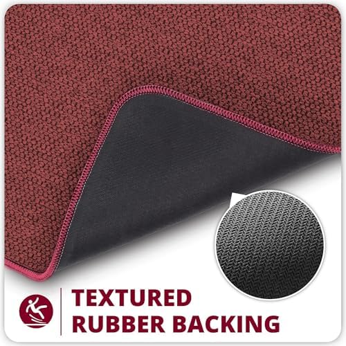 Bosap Toilet Rugs U Shaped Bathroom Rugs,Ultra Thin Toilet Mat for Bathroom