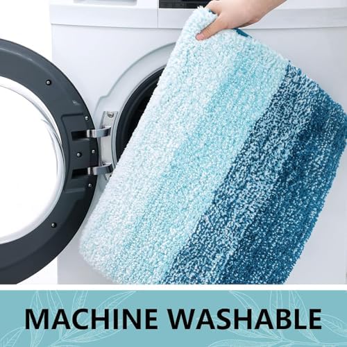 Arotive Microfiber Bathroom Rugs, Shaggy Soft Absorbent Bath Rug, 30x17