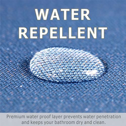 Sky Blue Glitter Shower Curtain: Waterproof Washable Quick Dry, 72Lx72W