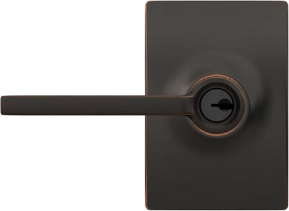 SCHLAGE F51A LAT 716 CEN Latitude Lever with Century Trim Keyed Entry Lock, Aged Bronze