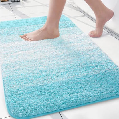 Arotive Microfiber Bathroom Rugs, Shaggy Soft Absorbent Bath Rug, 24x16