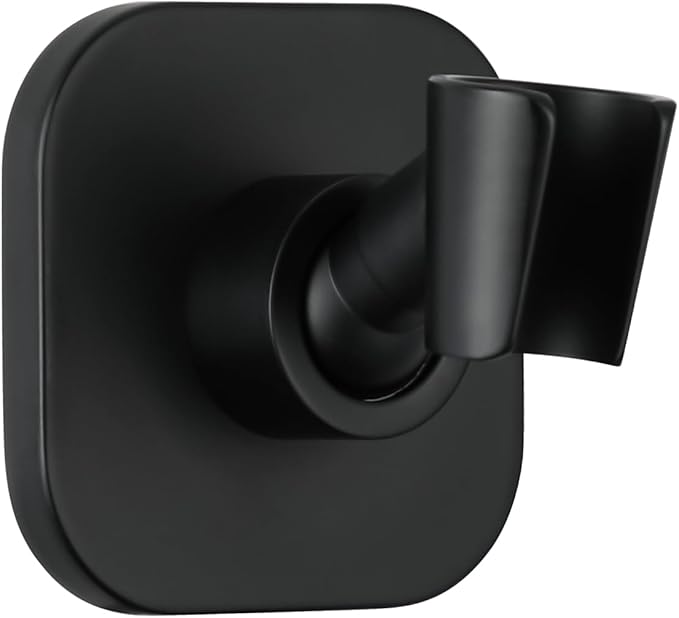 G-Promise Metal Handheld Shower Head Holder, No-Drill Install (Matte Black) | Adhesive or Drilled Installation, Wide Adjustment Range Fits All Family Heights, Firmly Secure Showerhead, Easy to Install