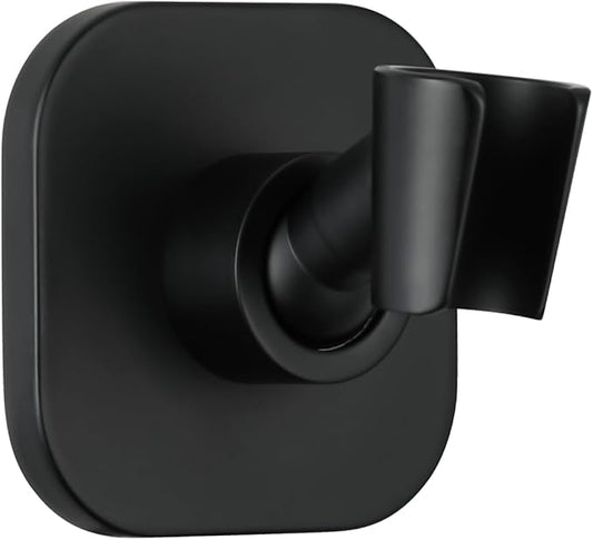 G-Promise Metal Handheld Shower Head Holder, No-Drill Install (Matte Black) | Adhesive or Drilled Installation, Wide Adjustment Range Fits All Family Heights, Firmly Secure Showerhead, Easy to Install