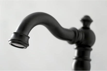 Kingston Brass FSC1970AL English Classic Widespread Bathroom Faucet, Matte Black, 8 x 5.19 x 6