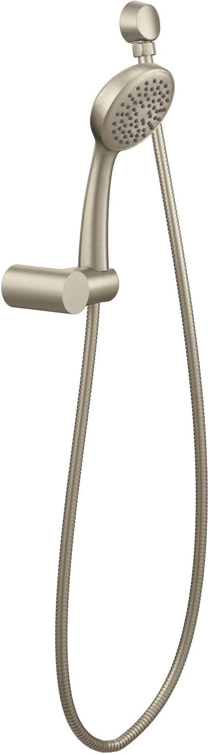 Moen Brushed Nickel Eco-Performance Handheld Shower with 69-Inch Hose and Wall Bracket, 3865EPBN