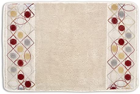 Zahari Home Sedona Modern Bathroom Rug Classic Luxury Bath Rug Contemporary Decor Beautiful Shower Mat Unique Design Stylish Bathroom Rug Bath Shower Tub Decor