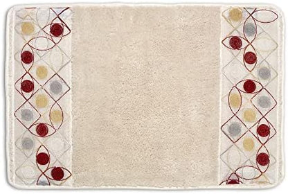 Zahari Home Sedona Modern Bathroom Rug Classic Luxury Bath Rug Contemporary Decor Beautiful Shower Mat Unique Design Stylish Bathroom Rug Bath Shower Tub Decor