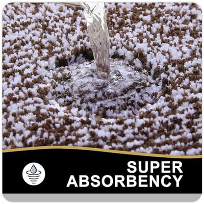 OLANLY Bathroom Runner Rugs 47x24, Long Bath Mats for Bathroom Floor, Brown