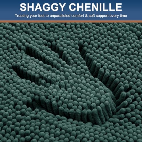 Smiry Toilet Rugs U-Shaped 24x20, Extra Soft Absorbent Contoured Bath Mat