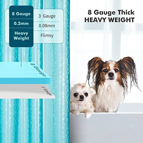 Bostofy Shower Curtain Liner,Waterproof Heavyweight 8g EVA Shower Liner with 3 Magnets and 12 Rustproof Metal Grommets, 72" W x 84" L