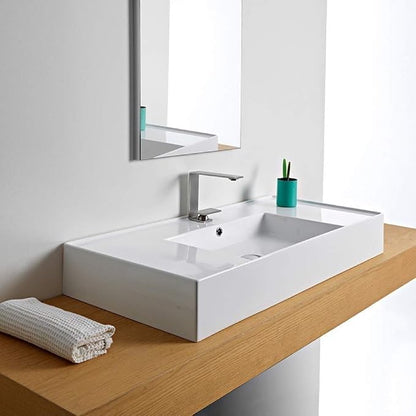 Scarabeo 5124-One Hole Bathroom Sink, One Size, White