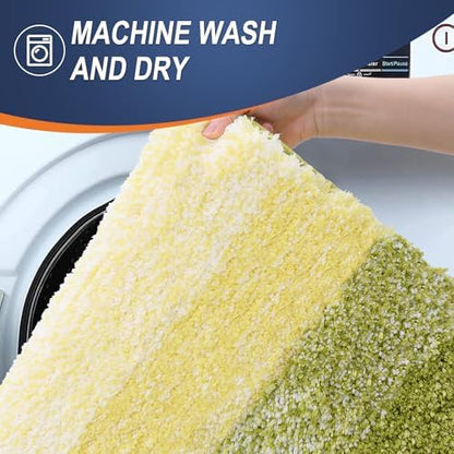 OLANLY Small Bathroom Rugs 24x16, Extra Soft Absorbent Microfiber Bath Rugs