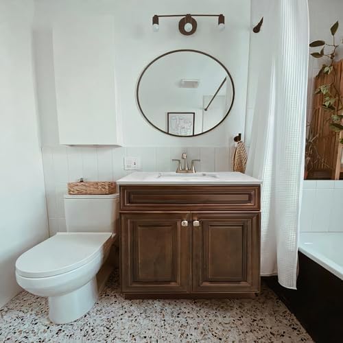 Bathroom Vanity Sink Base Ready-to-Assemble Bathroom Cabinet 24"/30'/36" Width (Vanity Base in Maple Walnut, 24 inch)