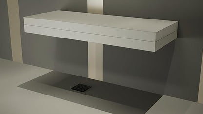 The Original Granite Bracket Floating Shower Bench Kit with Concrete Mesh Board (14x24) Shower Bench,Bench Seat, DIY Shower Benches,Bathroom Décor, Space Efficiency,1 Count