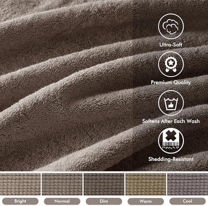 Madison Park 800GSM 100% Cotton Bathroom Bath Towel Set of 8, Mocha