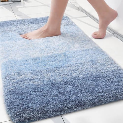 Arotive Microfiber Bathroom Rugs, Shaggy Soft Absorbent Bath Rug, 24x16