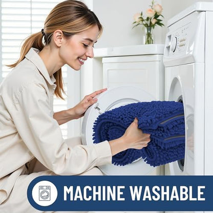 Smiry Bathroom Rugs 36X24, Luxury Chenille Extra Soft Absorbent Bath Mat