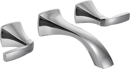 Moen Voss Two-Handle Wall Mount Bathroom Faucet Trim Kit, Valve Required, Chrome T6906