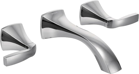 Moen Voss Two-Handle Wall Mount Bathroom Faucet Trim Kit, Valve Required, Chrome T6906