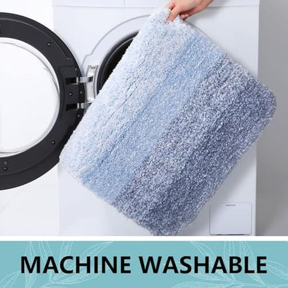 Arotive Microfiber Bathroom Rugs, Shaggy Soft and Absorbent Bath Rug, 24x24