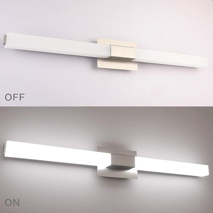 Bathroom Vanity Light Brushed Nickel, Modern LED Bathroom Lighting Fixtures Over Mirror, 5CCT Dimmable 40 Inch Vanity Lighting Fixtures for Bath