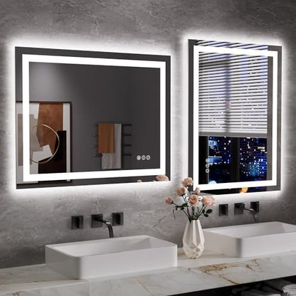 JISOSO LED Bathroom Mirror, Bathroom Vanity Mirror, 28"x36"