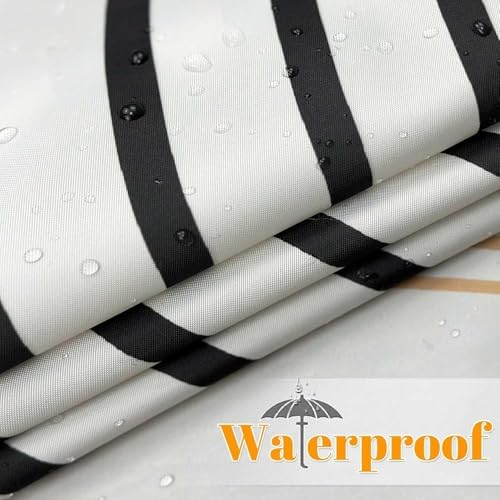 Boho Mid Century Leaf Shower Curtain Set,Arch Sun Design,Minimalistic Leaves Pattern,Waterproof and Luxurious Fabric-12 Hooks(Coffee Brown-72" x 96")