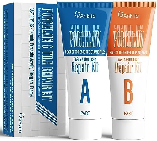 Tile Repair Kit Pure White, Floor Ceramic & Porcelain Tile Chip Repair Kit | Fast Fix Chips, Cracks, Holes & Scratches, Strong Bond Ceramic Tile Paste Filler & Tile Crack Repair On Kitchen & Bathroom
