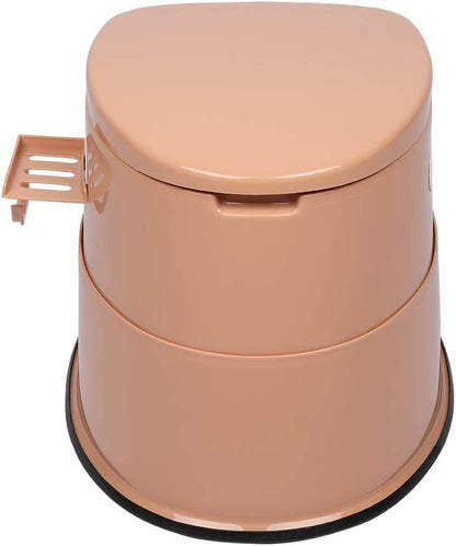 VINGLI Portable Detachable Camping Toilet | Splash-Proof Commode with Odor-Seal Lid | Compact Sanitation Solution for RV, Emergency, Outdoor Use, Brown