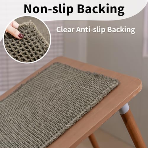 Waffle Bath Mat, Boho Bathroom Rugs Non Slip Washable, 20" x 32"