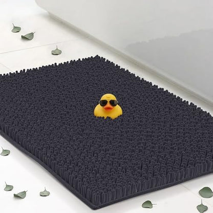 Standard Chenille Bath Mats 34"x21", Plush Absorbent Quick Dry, Soft & Machine Washable, Non Slip Carpet for Bathroom, Thick Bathroom Rugs, Shower Restroom Rug Mat, Alfombras De Bano, Bathrugs
