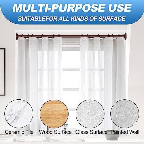 CorkLatta Bronze Shower Curtain Rod 31 to 80 Inch,1 Inch Diameter Adjustable Spring Tension Stainless Steel Telescoping Rod,Easy Install,No Rust