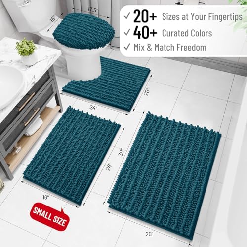 Arotive Bathroom Rugs Mat 30x17, Soft Absorbent Chenille Shaggy Bath Mat