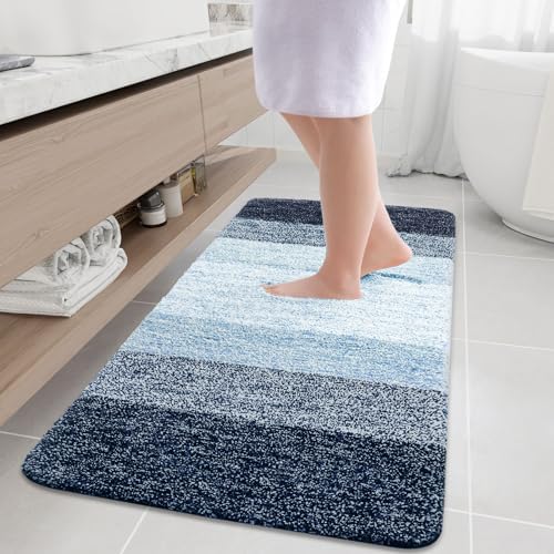 Arotive Microfiber Bathroom Rugs, Shaggy Soft Absorbent Bath Rug, 54x24