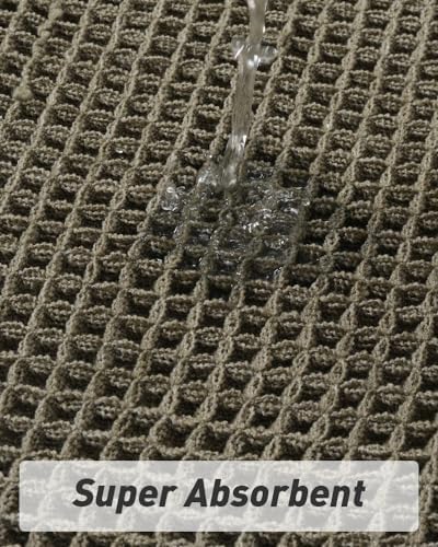Upgraded Waffle Bath Mat Set of 2 Absorbent Non Slip Bathroom Mat 18" x 30"