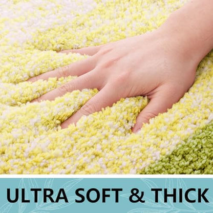 Arotive Microfiber Bathroom Rugs, Shaggy Soft Absorbent Bath Rug, 24x16