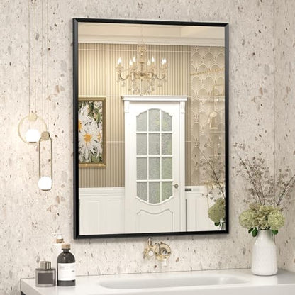 Black Framed Bathroom Mirror for Over Sink 24x32