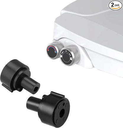 BOXOB 2pcs Replacement Knob for Brondell, Sturdy ABS Plastic Non Electric Bidet Knob Fitting, Black, 1.31 inches (L) x 0.47 inches (W)