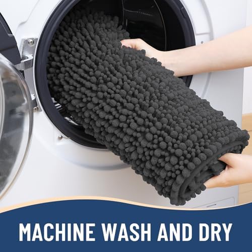 Arotive Bathroom Rugs Mat 40x32, Soft Absorbent Chenille Shaggy Bath Mat