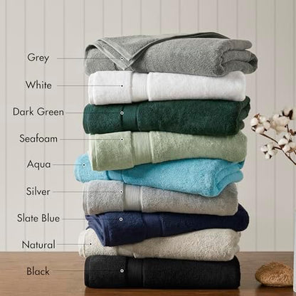 Madison Park Cotton Bath Sheet 2 Piece Oversized, 800GSM, 34" x 68" Aqua