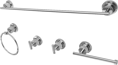 Kingston Brass BAH82134478C Concord 5-Piece 24-Inch Towel Bar Bathroom Accessory Set in Polished Chrome