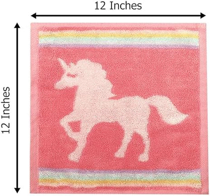 ORIGINAL KIDS Wash Cloth - 100% Cotton Set of 12 Washcloths - Pink Multi