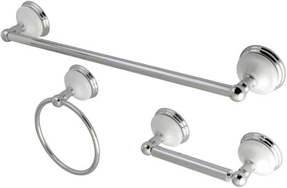 Kingston Brass BAK111248C Victorian 3-Piece 18-Inch Towel Bar Bathroom Accessory Set in Polished Chrome